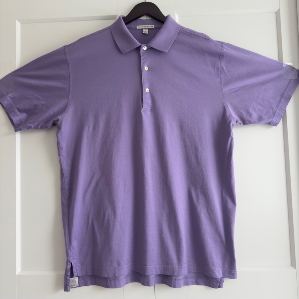 Peter Millar 100% cotton purple Men’s golf polo shirt size L